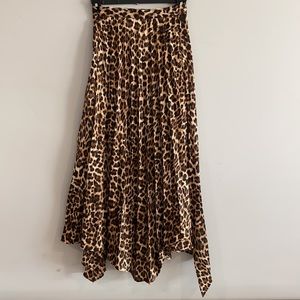 ZARA LEOPARD MIDI SKIRT